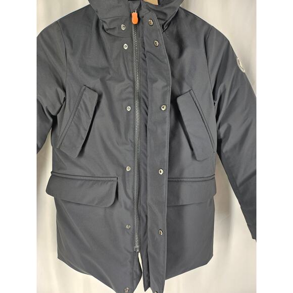SAVE THE DUCK PLUMTECH GRAY HOODED INSULATED & ECO-FRIENDLY JACKET BOYS SIZE 10 - Picture 11 of 16